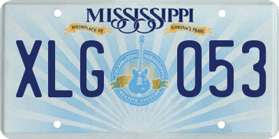MS license plate XLG053