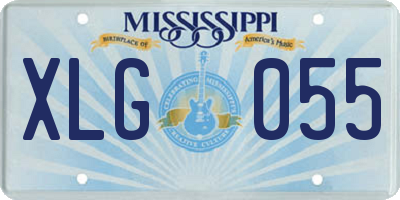 MS license plate XLG055
