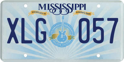 MS license plate XLG057