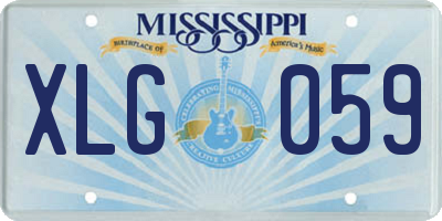 MS license plate XLG059