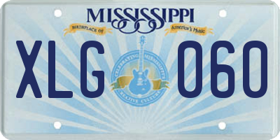 MS license plate XLG060
