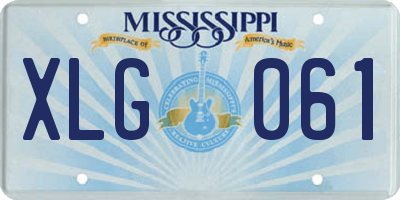 MS license plate XLG061