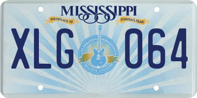MS license plate XLG064