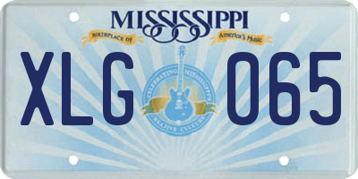 MS license plate XLG065