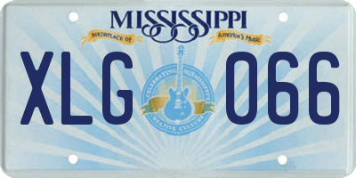 MS license plate XLG066