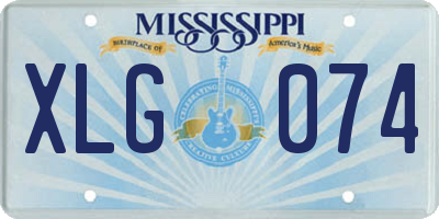 MS license plate XLG074
