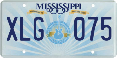 MS license plate XLG075
