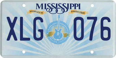 MS license plate XLG076
