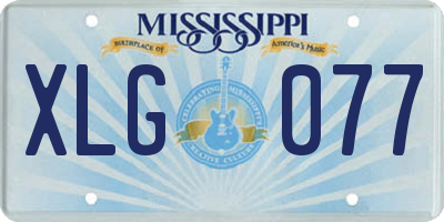 MS license plate XLG077