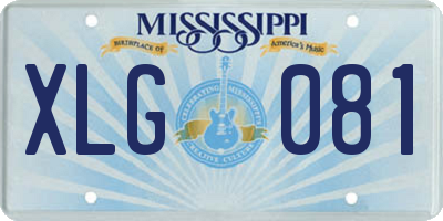 MS license plate XLG081
