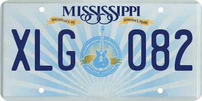 MS license plate XLG082