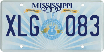 MS license plate XLG083