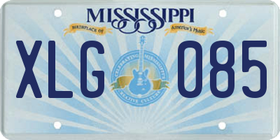 MS license plate XLG085