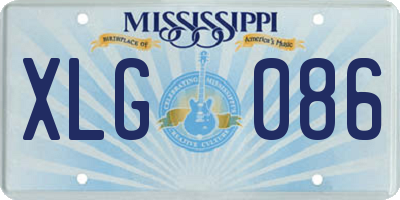MS license plate XLG086
