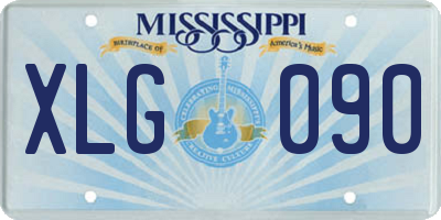 MS license plate XLG090