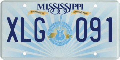 MS license plate XLG091