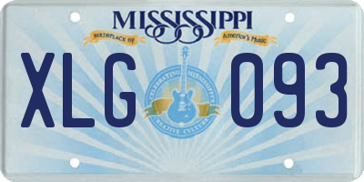 MS license plate XLG093