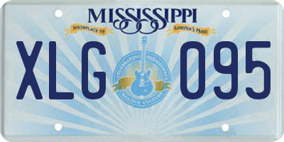MS license plate XLG095