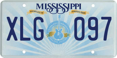 MS license plate XLG097