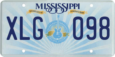 MS license plate XLG098