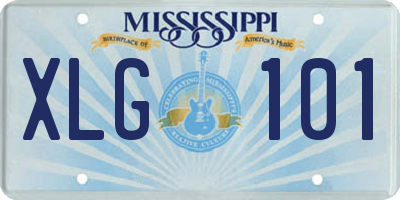 MS license plate XLG101