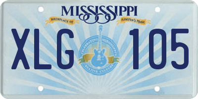 MS license plate XLG105
