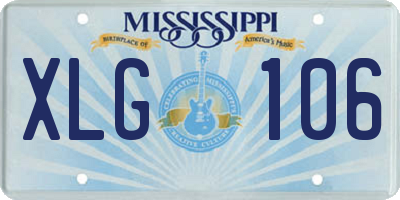 MS license plate XLG106