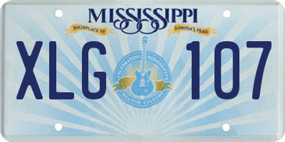MS license plate XLG107
