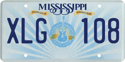 MS license plate XLG108