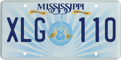 MS license plate XLG110