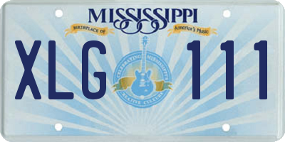 MS license plate XLG111