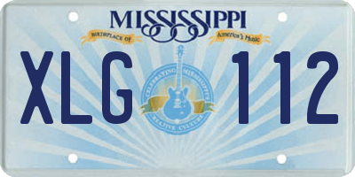 MS license plate XLG112