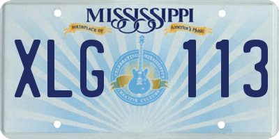 MS license plate XLG113