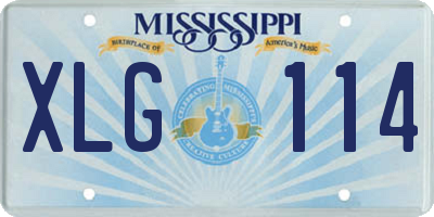 MS license plate XLG114