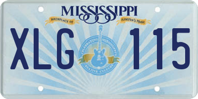 MS license plate XLG115