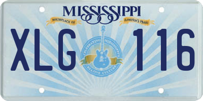 MS license plate XLG116