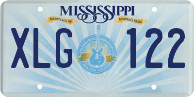 MS license plate XLG122