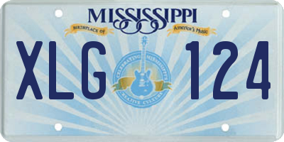 MS license plate XLG124
