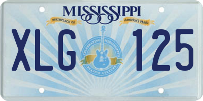 MS license plate XLG125