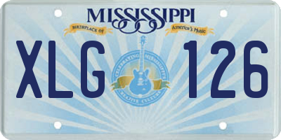 MS license plate XLG126