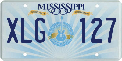 MS license plate XLG127