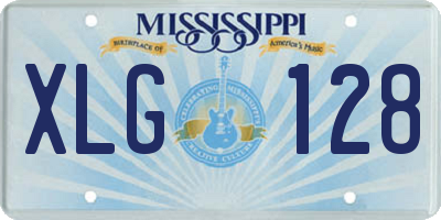MS license plate XLG128
