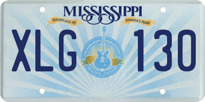 MS license plate XLG130