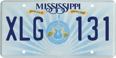 MS license plate XLG131