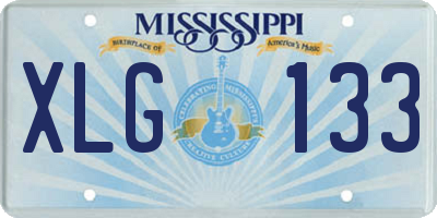 MS license plate XLG133