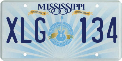MS license plate XLG134