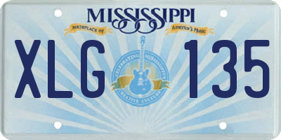MS license plate XLG135