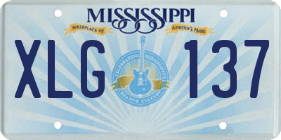 MS license plate XLG137