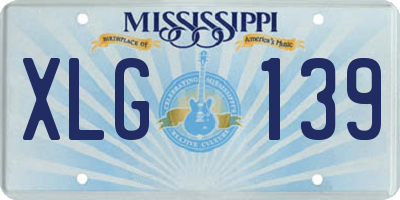MS license plate XLG139