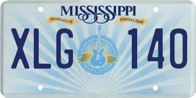 MS license plate XLG140